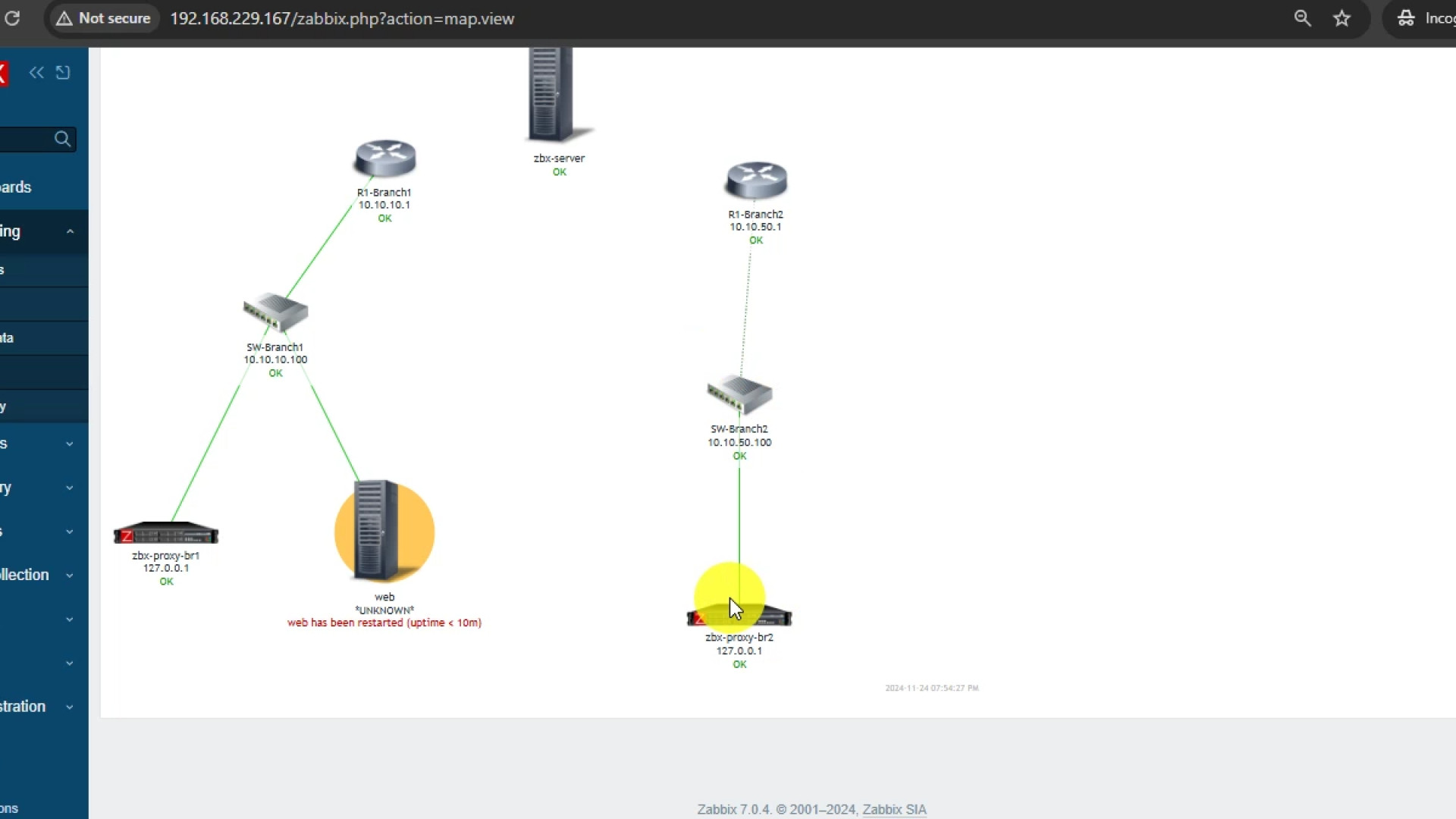 Zabbix - 21 - Network Map رزولین