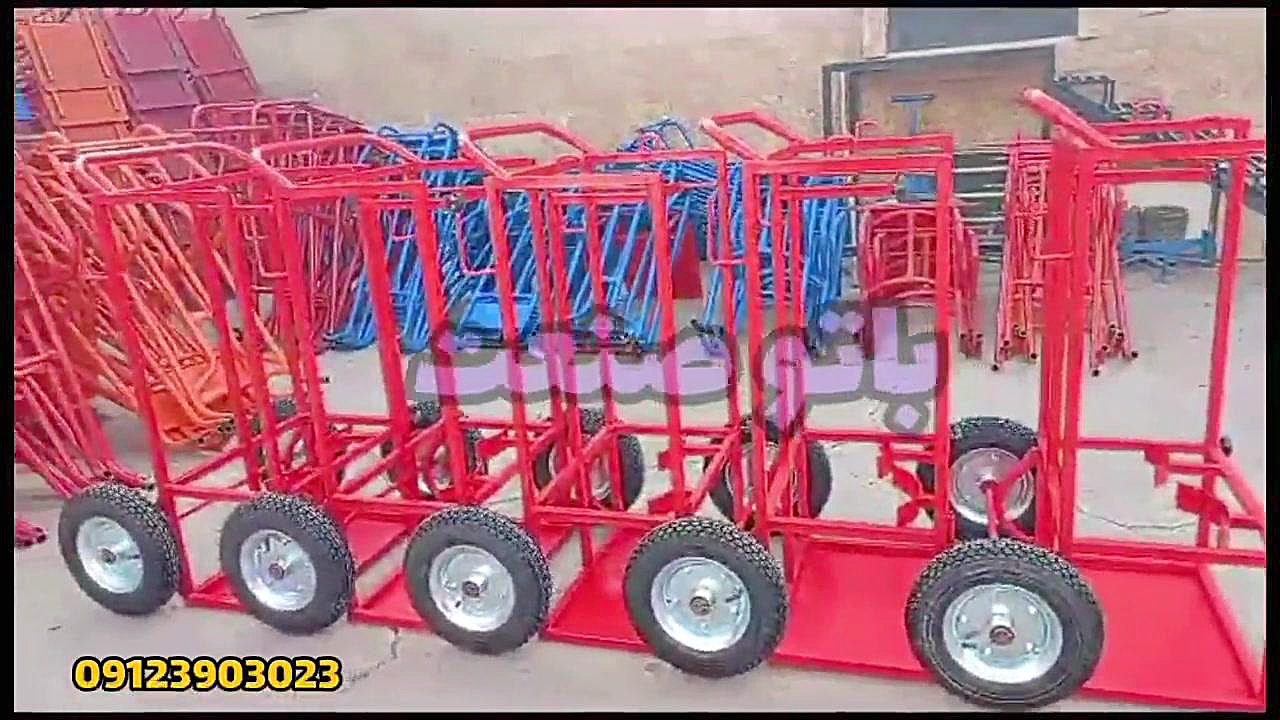 چرخ دستی حمل کپسول دوقلو (چرخ دستی کپسول اکسیژن و گاز) پروتز دندان