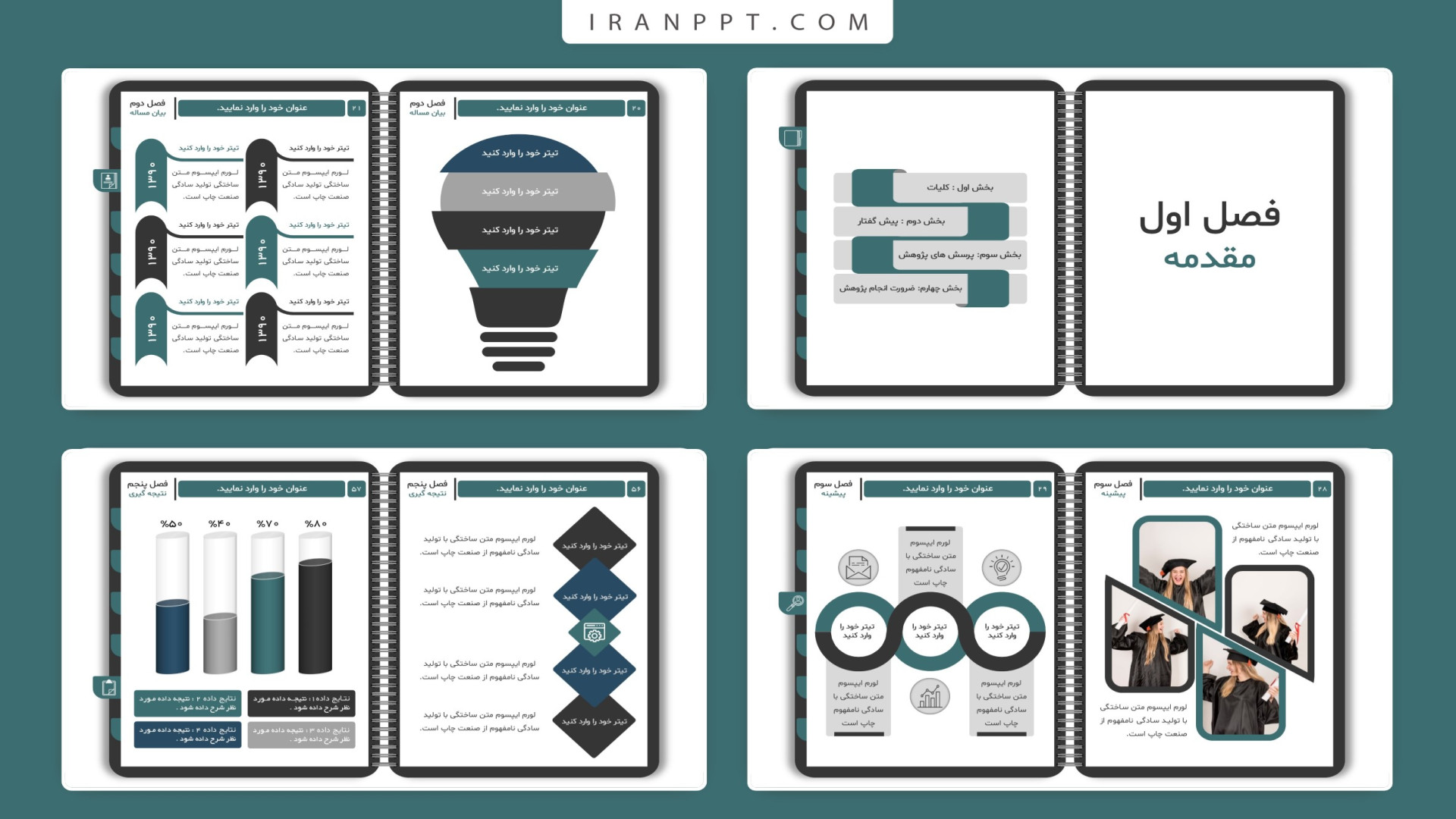 قالب پاورپوینت نوت بوک پست جدید