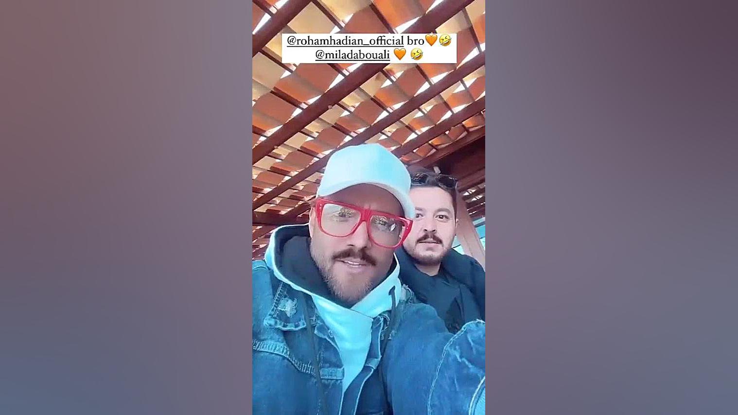 ماکان بند / امیر مقاره و رهام هادیان/ استوری امیر/ چقدر سیبیل بهشون میاد شادمهر عقیلی