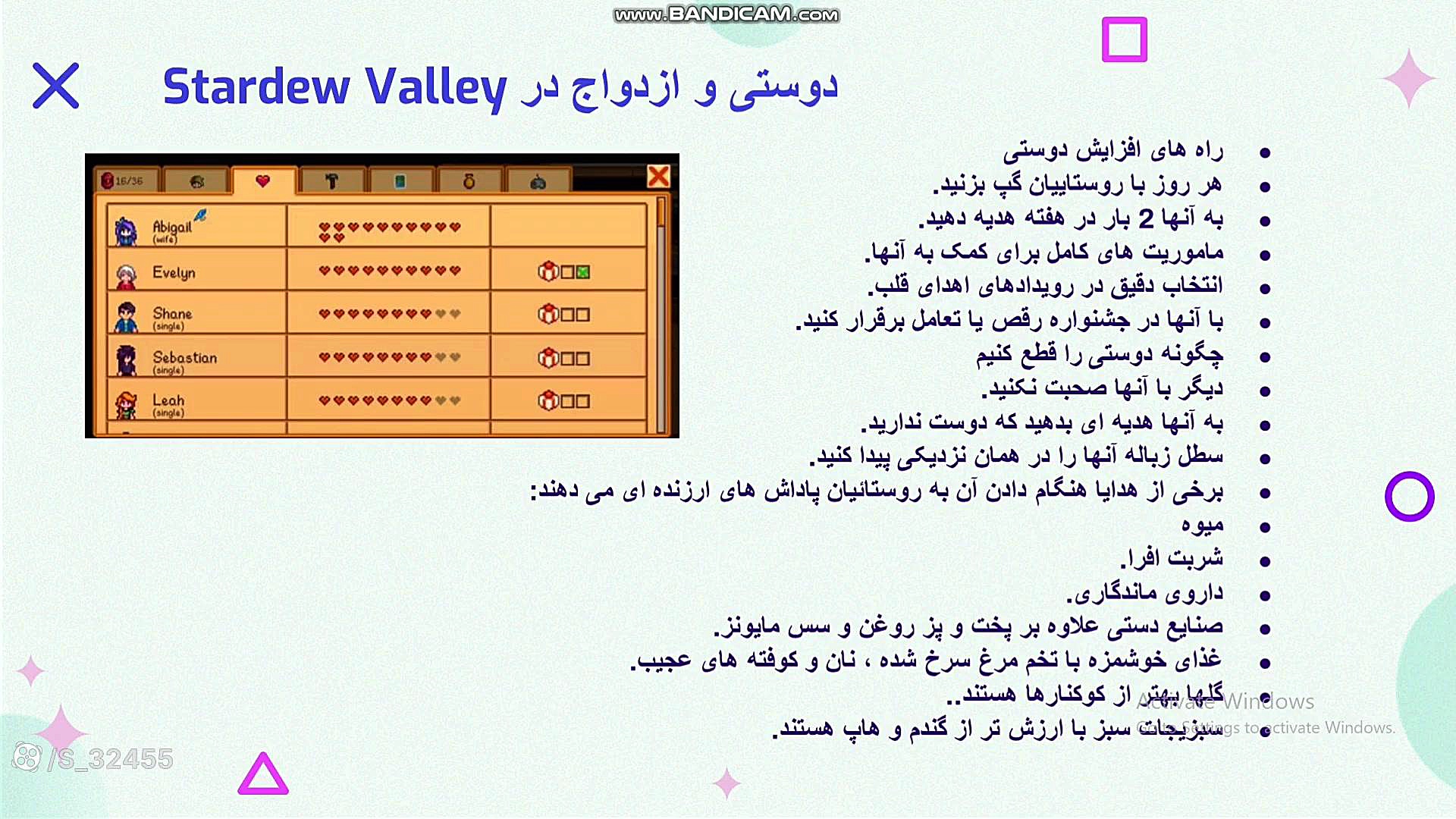 ستایش برغانی ارائه بازی (stardew valley) دکتر محمد حسین رضوانی