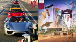 تردد خودروهای لوکس و سوپر اسپرت در روز ملی قطر 2024
