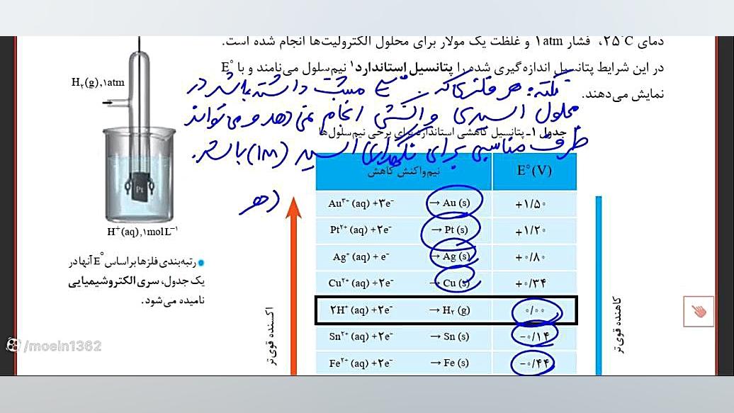 الکترود استاندارد هیدروژن- سلول گالوانی ماموپلاستی