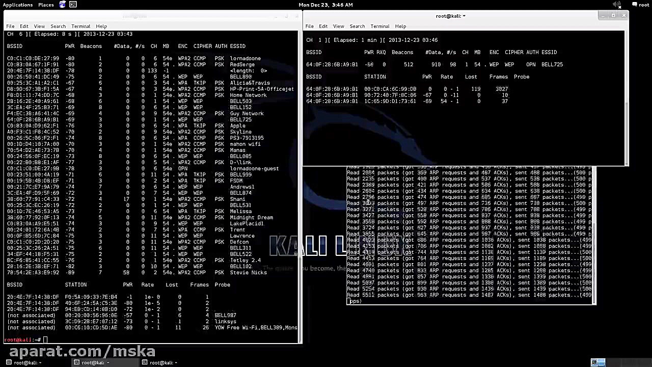 Cracking WEP with Kali Linux tutorial (Verbal step by step) مجید کریمی