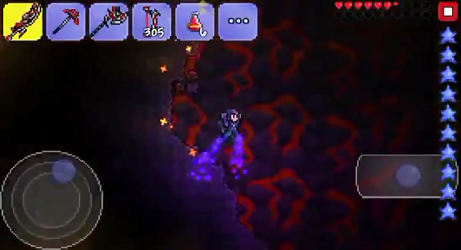 How to summon the mighty wall of flesh in terraria for iOS. It is different for consoles and pc.