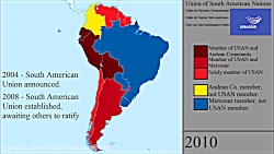 نقشه اتحادیه ملل آمریکای جنوبی...