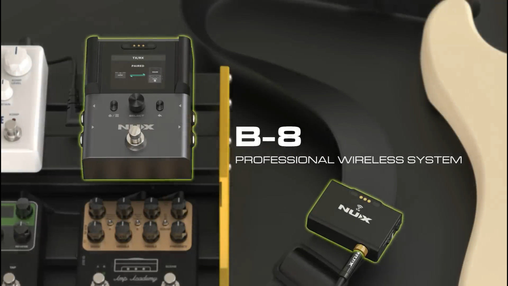 معرفی و بررسی سیستم فرستنده/گیرنده بی سیم NUX B-8 Guitar Wireless System زمان409ثانیه