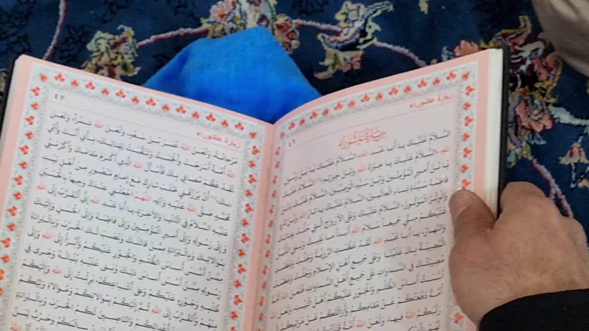 زیارت عاشورا در حرم واقعه عاشورا