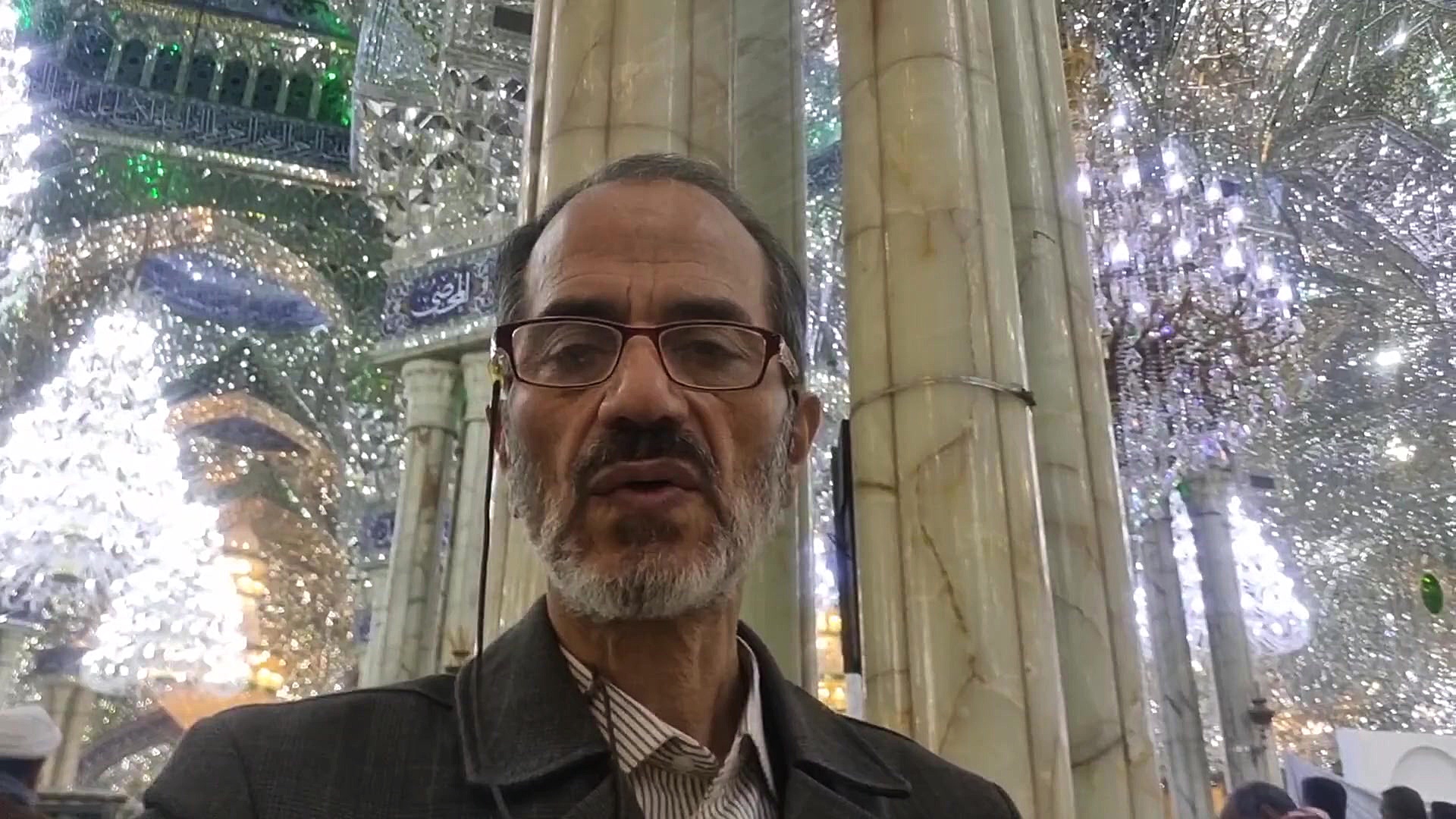 ستون چهار قلو در شبستان حرم مطهر