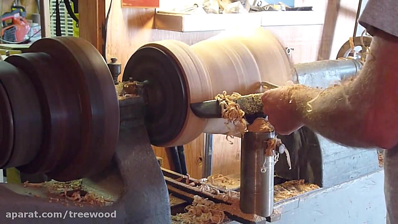 Woodturning Natural edge Fir bowl فرزاد فرزین