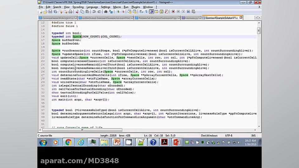 Pointers and 2D arrays in C, Capturing Toroidal Spaces, Functional Programming in Python 1, Function کریس ایوانز