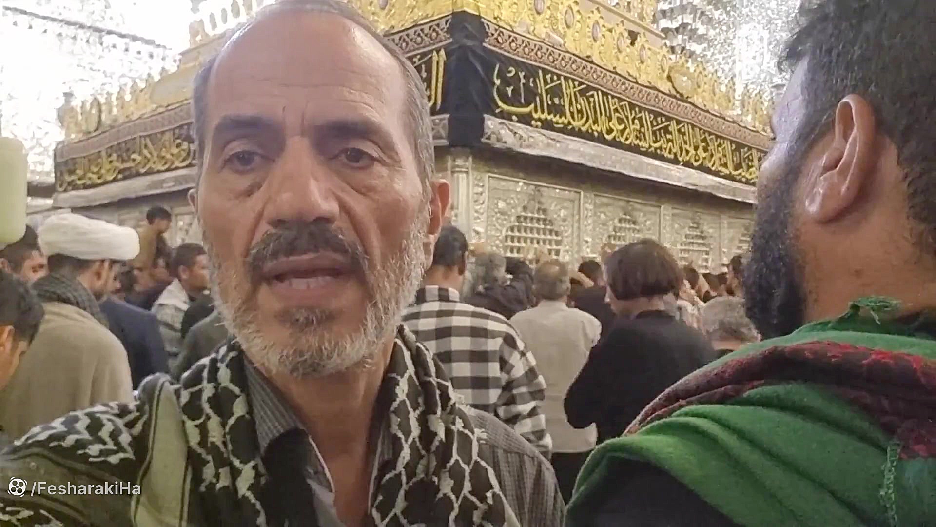 برداشتن جرز بین دو گنبد خانه حرم کاظمین