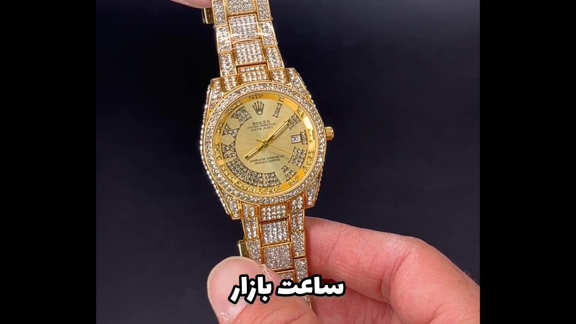 ساعت رولکس فول نگین طلایی TWA