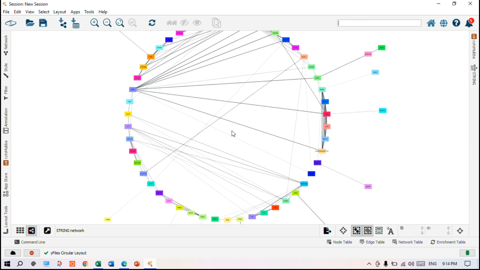 آموزش نرم‌افزار Cytoscape | تغییر رنگ، اندازه و شکل گره‌ و یال‌ و ذخیره نتایج دندان شیری