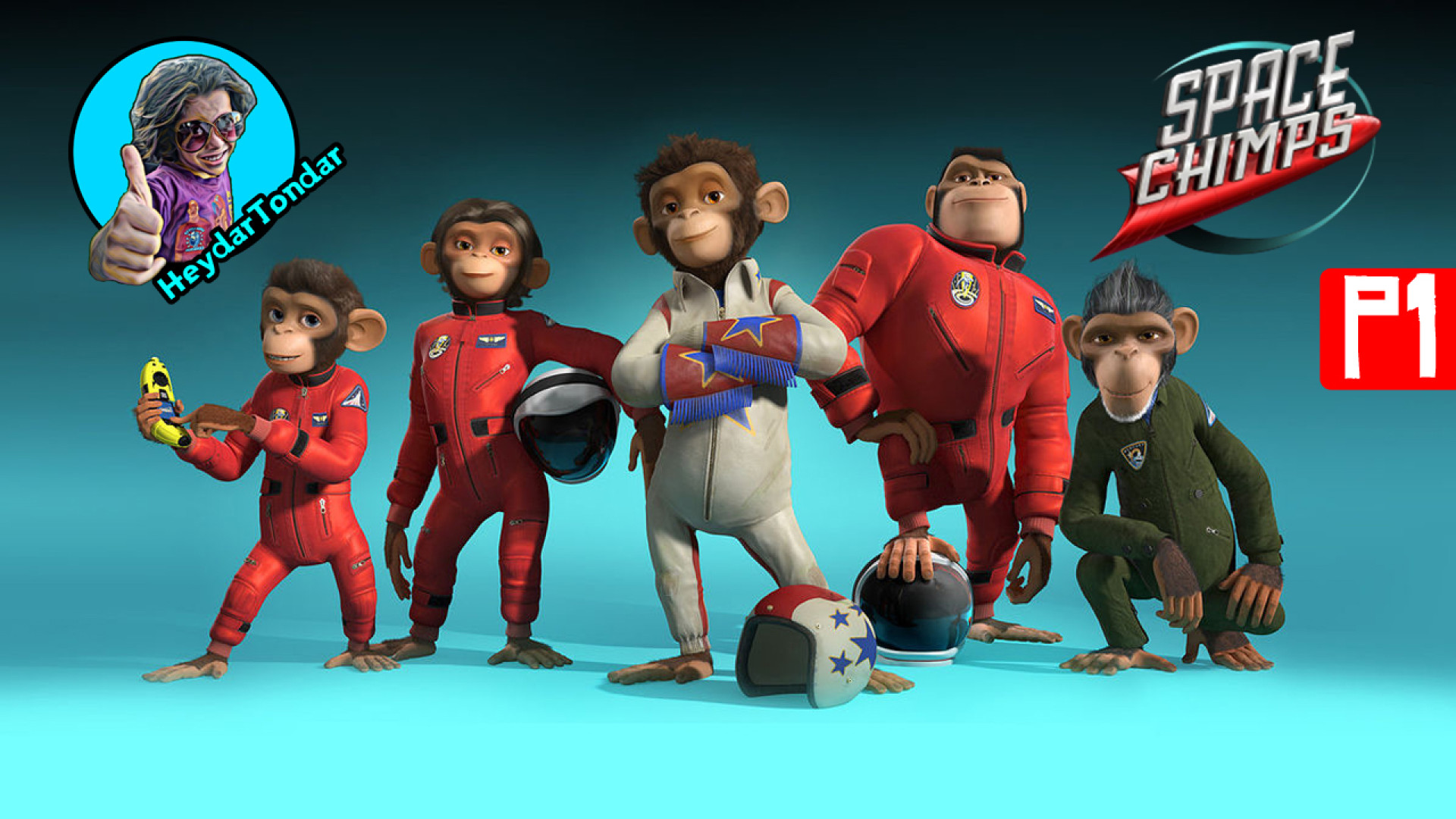 گیم میمون های فضایی | پارت1 کاوش در فضا | بازی space chimps حیدر تندر زمان1818ثانیه