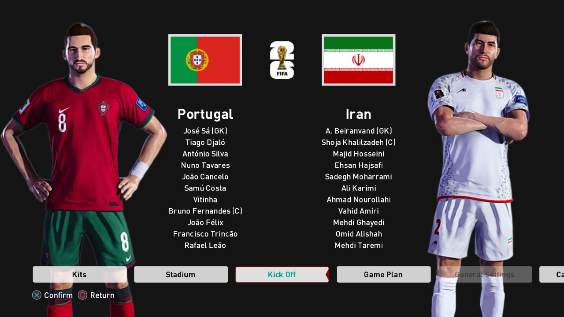 بازی فوتبال ایران و پرتغال pes 25 | جام جهانی فوتبال زمان564ثانیه