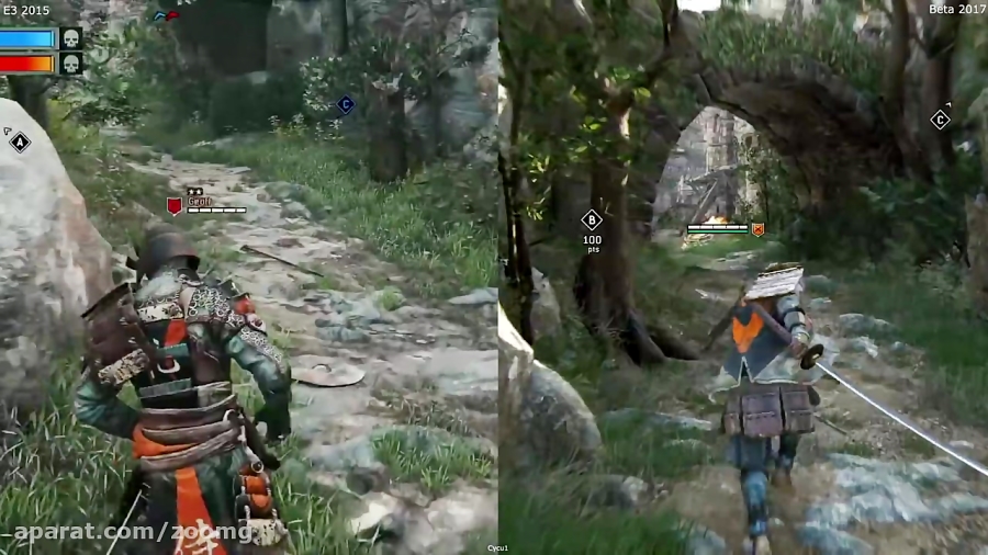مقایسه گرافیک بتای For Honor با نسخه E3 2015 - زومجی