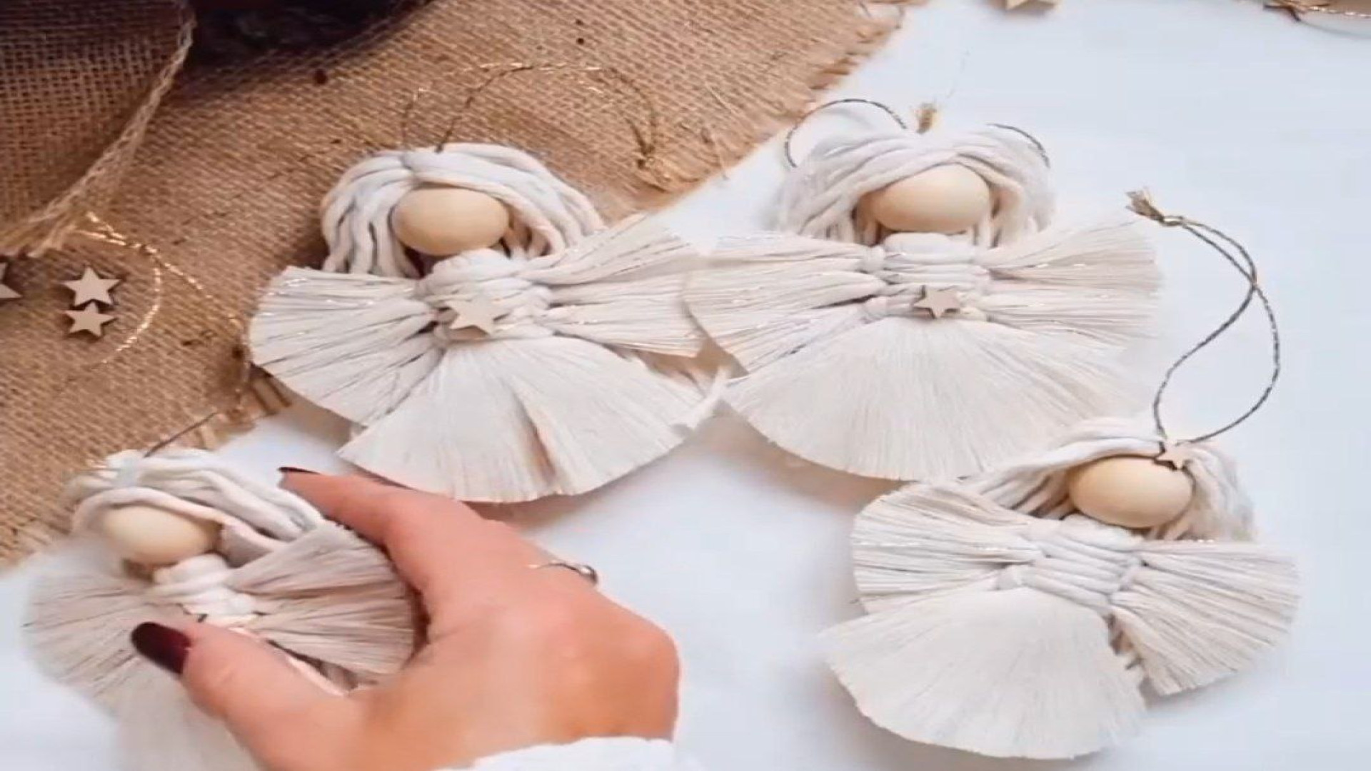 آموزش ساخت عروسک فرشته با نخ مکرومه درمان جای جوش