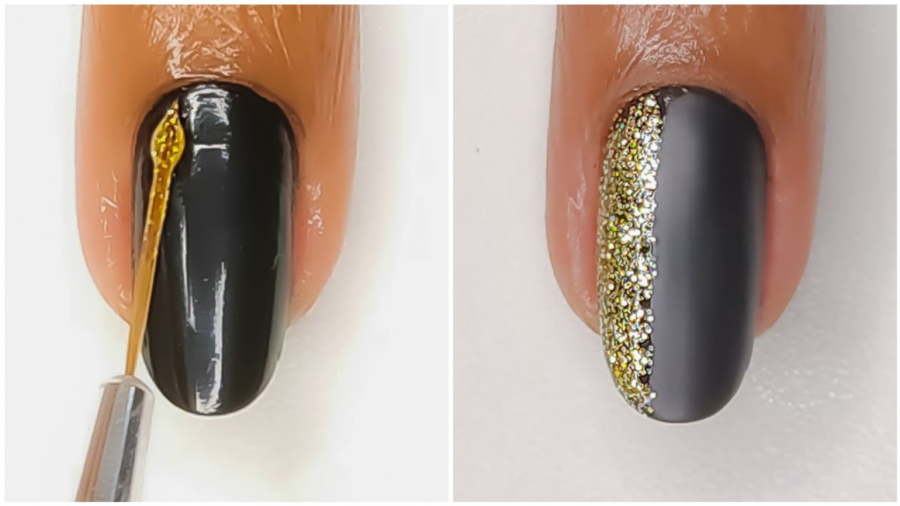 ۵ ایده ساده و شیک طراحی ناخن با گلیتر | الهام برای ناخن‌های درخشان