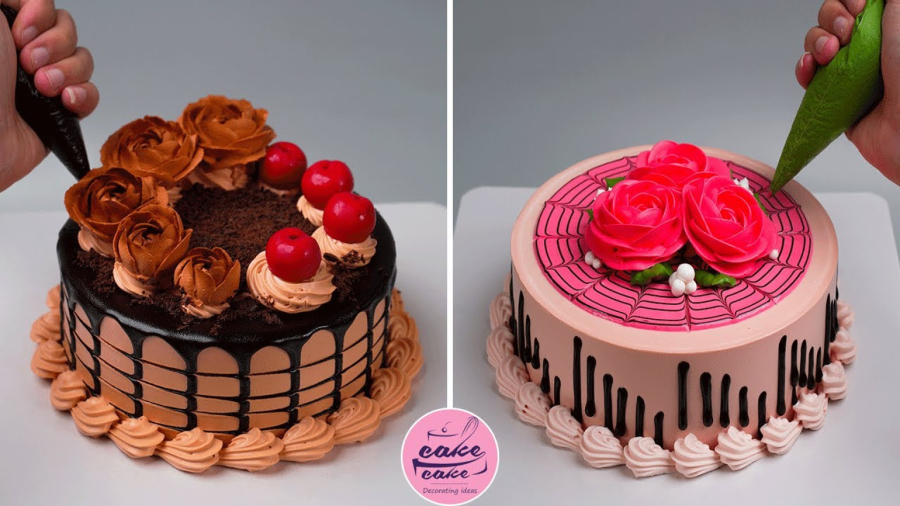 تزئین کیک شکلاتی - آموزش کیک و شیرینی - شیرینی پزی