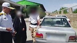 بدلکاری باورنکردنی یک زن روی سقف پراید/ خودرو توقیف شد