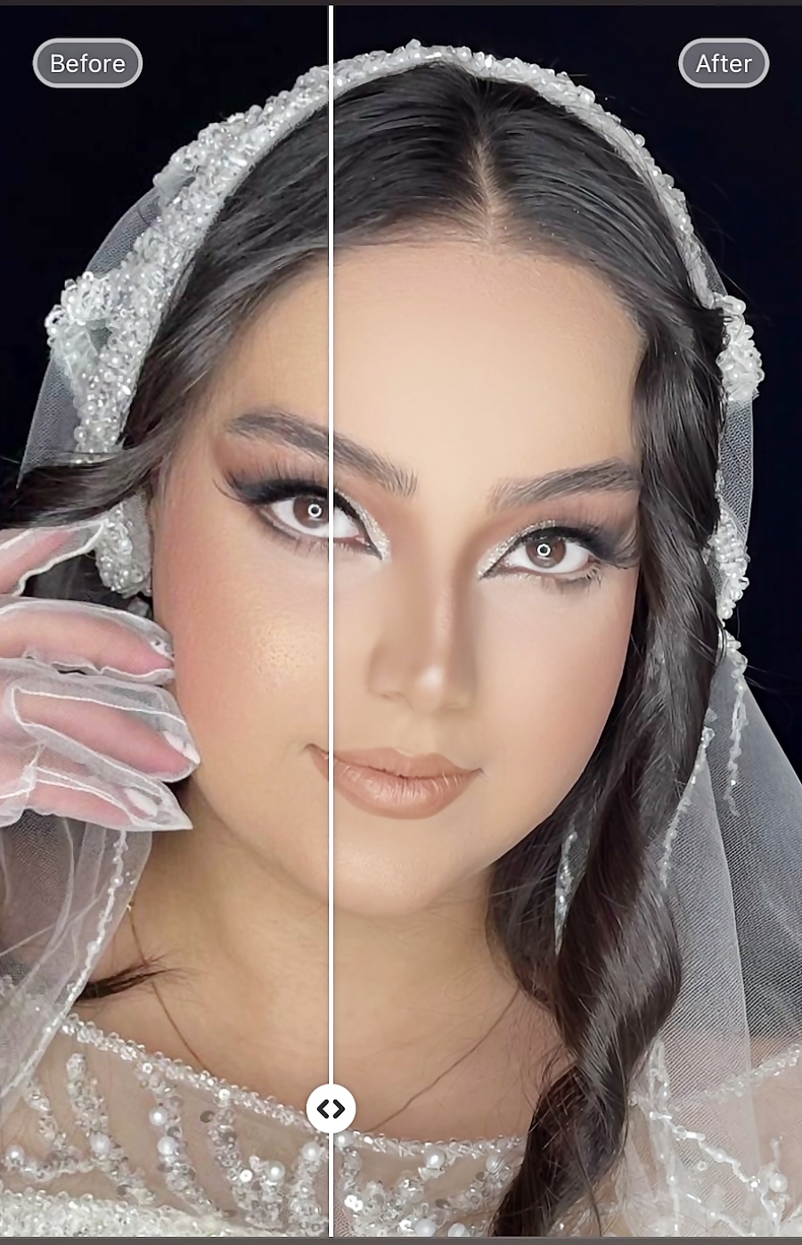 محبوبه صادقی میکاپ اسموکی عروس