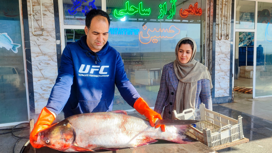 ماهی سوخاری ترد و خوشمزه،پخت ماهی سوخاری با دستور خاص در دل روستا