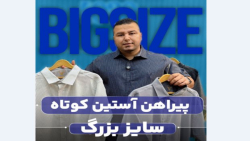 پیراهن آستین کوتاه Stripes سایزبزرگ4030(کدمحصول:2683)