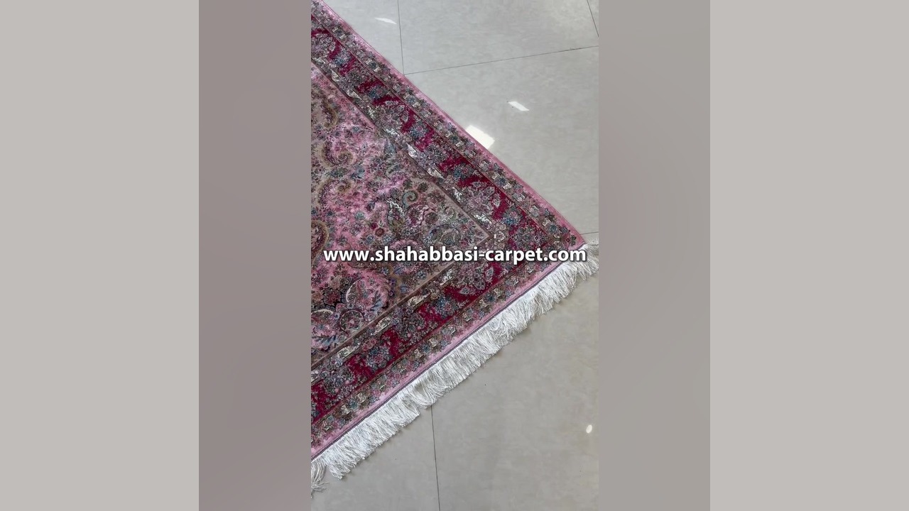 فرش تمام ابریشم صورتی جراحی لثه