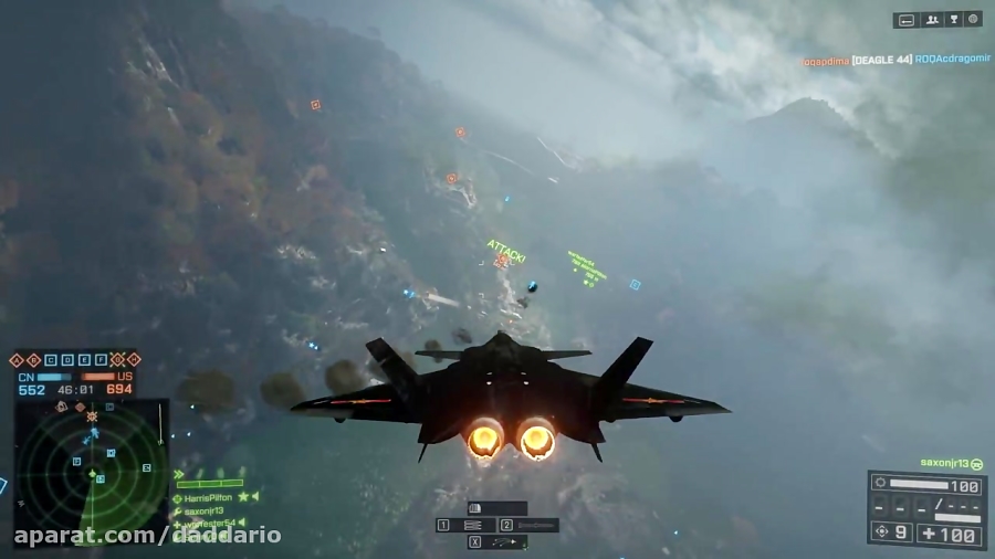 صحنه های نبرد هوایی در بازی Battlefield 4