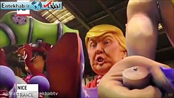 فیلم مجسمه غول پیكر ترامپ در خ...