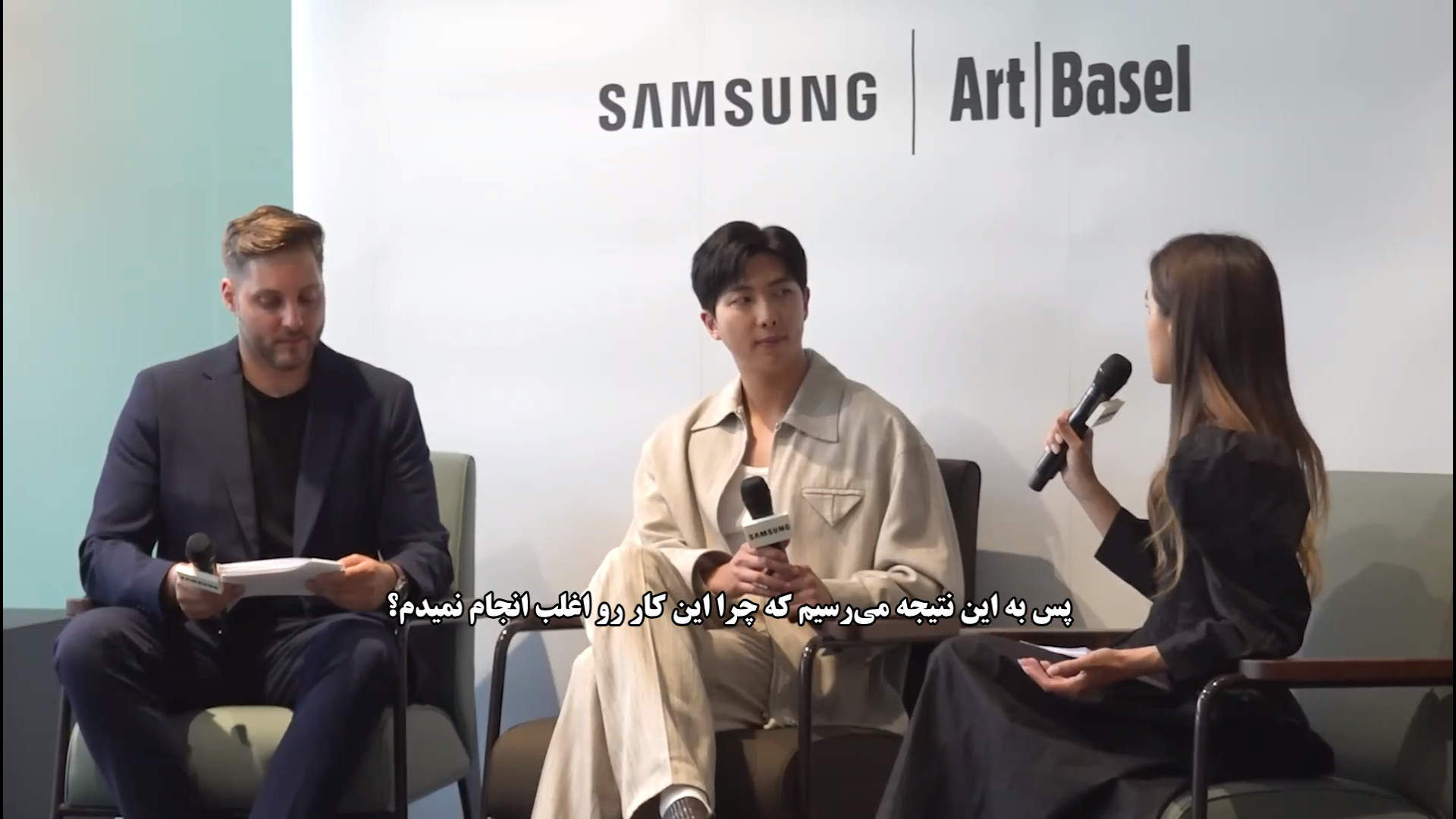مصاحبه نامجون بی تی اس BTS با 'Samsung Art Store, Art TV' درمان جای جوش