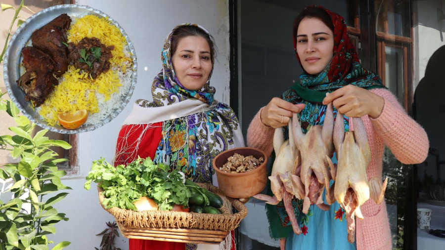 پخت مرغ ترش بسیار خوشمزه توسط مادر بزرگ