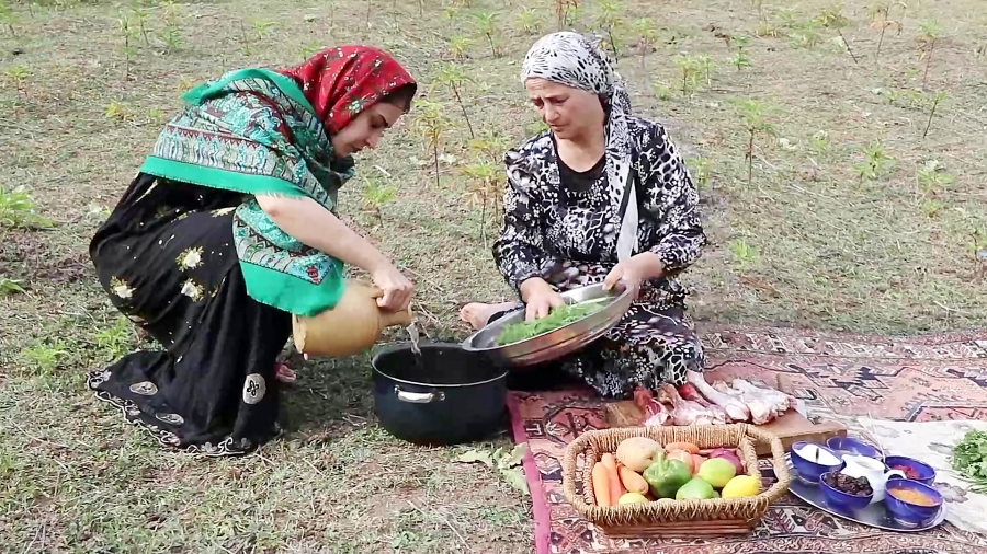 پخت ماهیچه در طبیعت