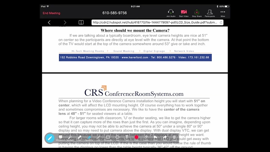 Best Video Conferencing Camera Mounting Height Part 3