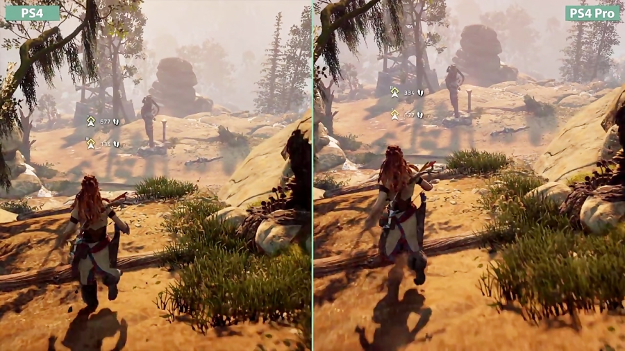 مقایسه گرافیک بازی Horizon Zero Dawn - PS4 Pro VS PS4
