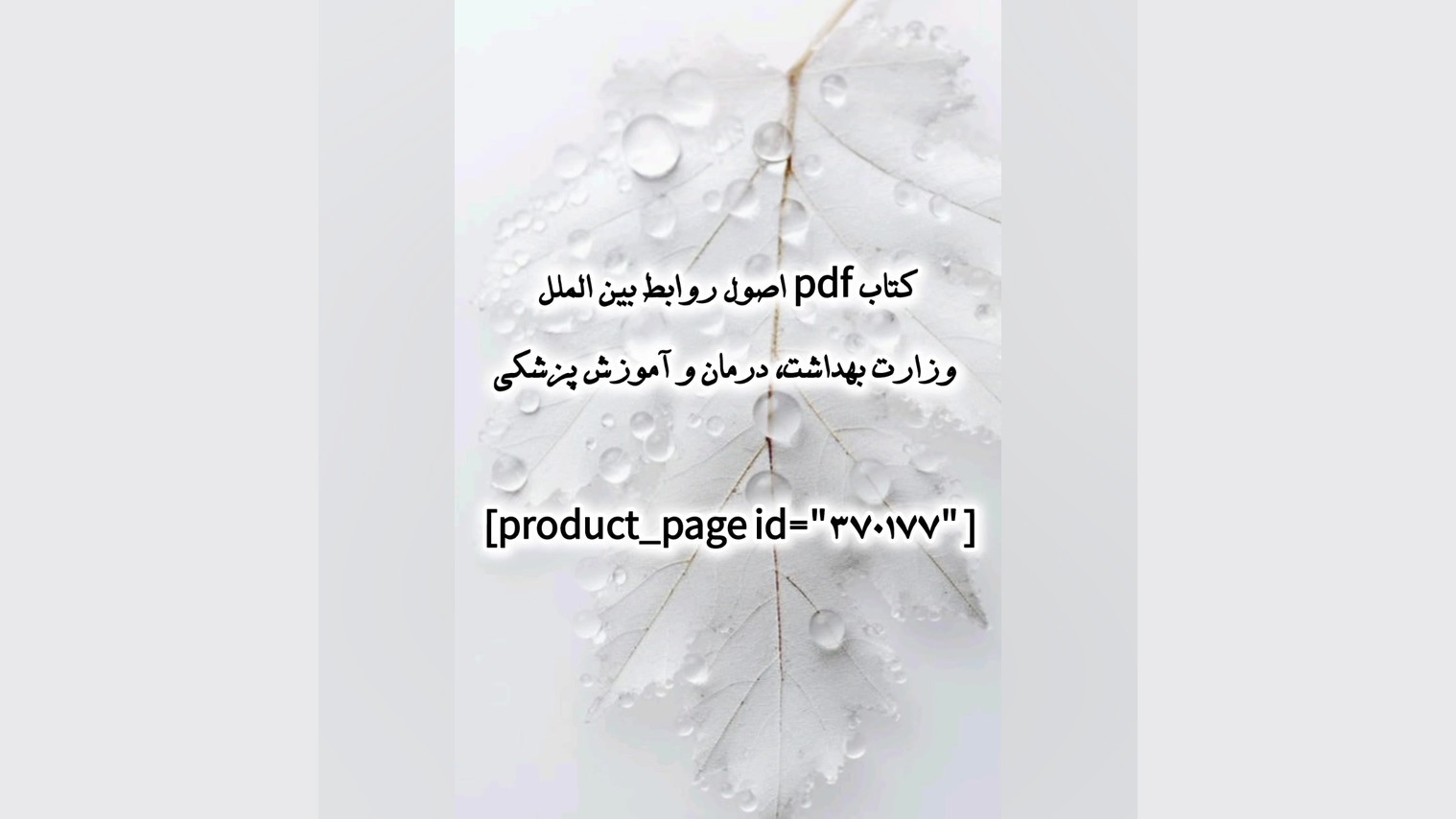 کتاب pdf اصول روابط بین الملل وزارت بهداشت، درمان و آموزش پزشکی Autophagy Detection Kit