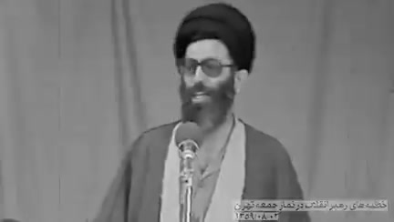 مقام معظم رهبری نمازجمعه تهران ۱۳۵۹ ارتودنسی