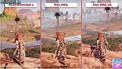 مقایسه گرافیکی  Horizon Zero Dawn برروی ps4/ps4 pro/4K