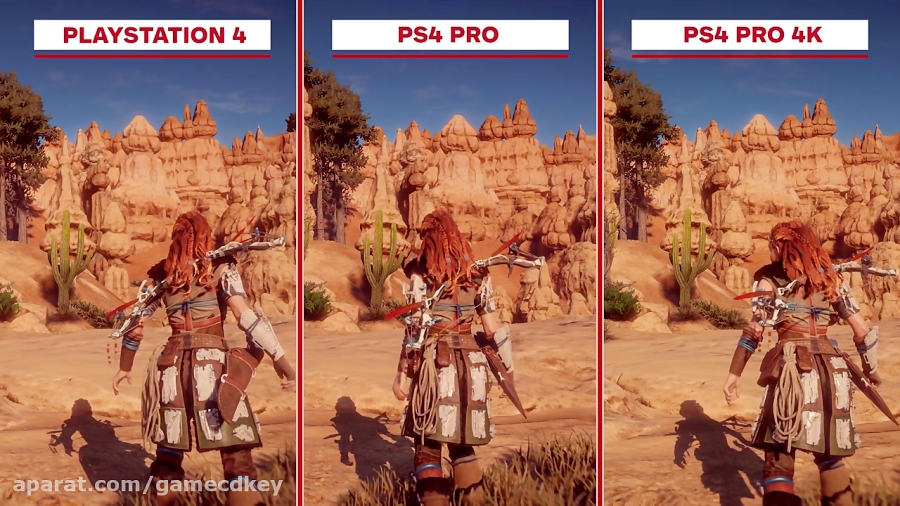 مقایسه گرافیک Horizon Zero Dawn در PS4 vs PS4 Pro
