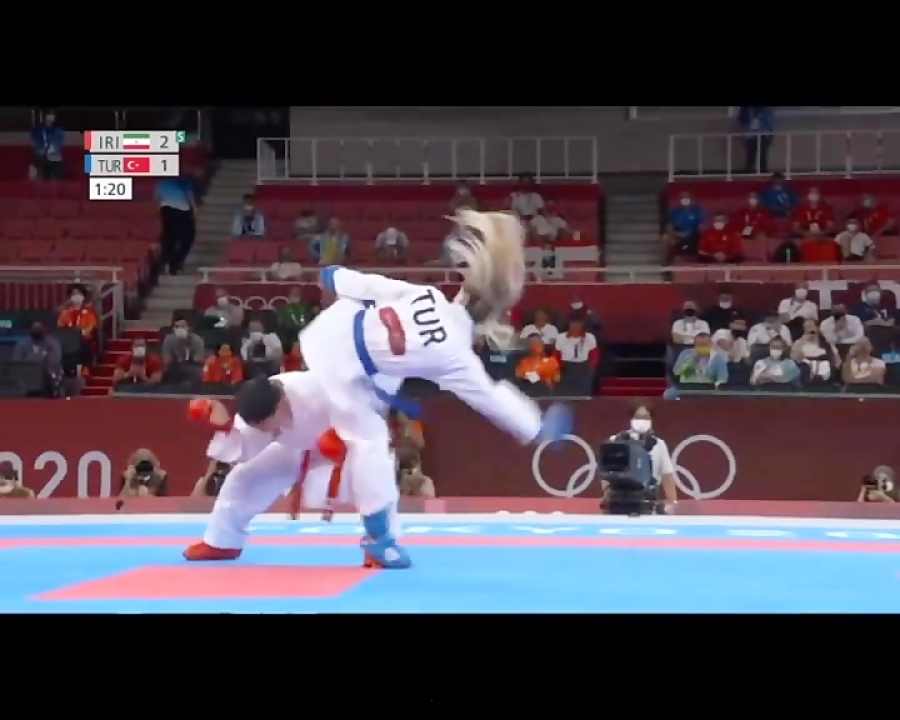 ضربه طلایی سارا بهمنیار به حریف ترک در المپیک توکیو