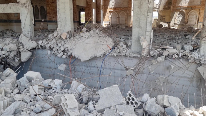 جنایت جنگی صهیونیستها در تخریب مسجد بلیدای لبنان