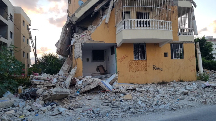 جنایت صهونیستی در تخریب مسکونی لبنان