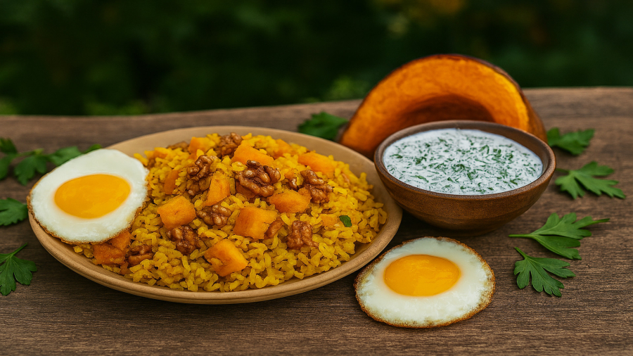 کئی پلا؛ غذای روستایی مازندرانی با عطر کدو، گردو و عشق مادری