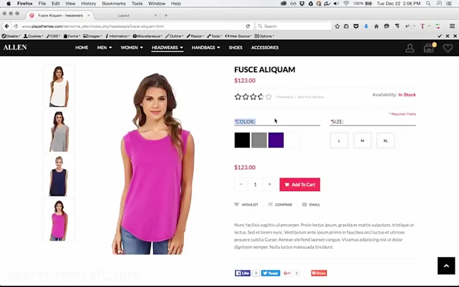 lesson 8: Creation of a Product Page using HTML/CSS