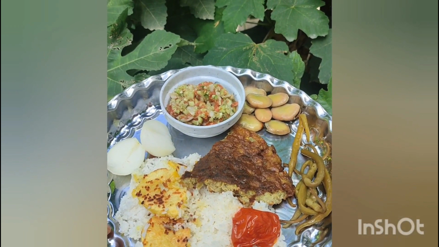 ناهار ساده با سه قلم مواد (کوکوی بادمجان)