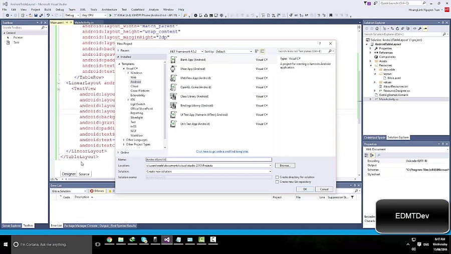 Xamarin Android Tutorial Scroll View