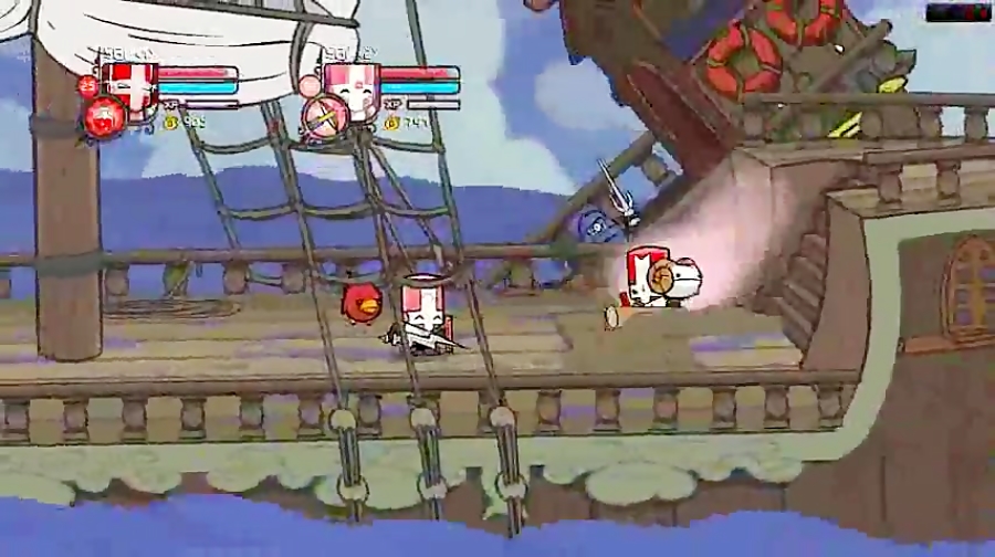 گیم پلی بازی Castle Crashers مرحله کشتی و صحرا