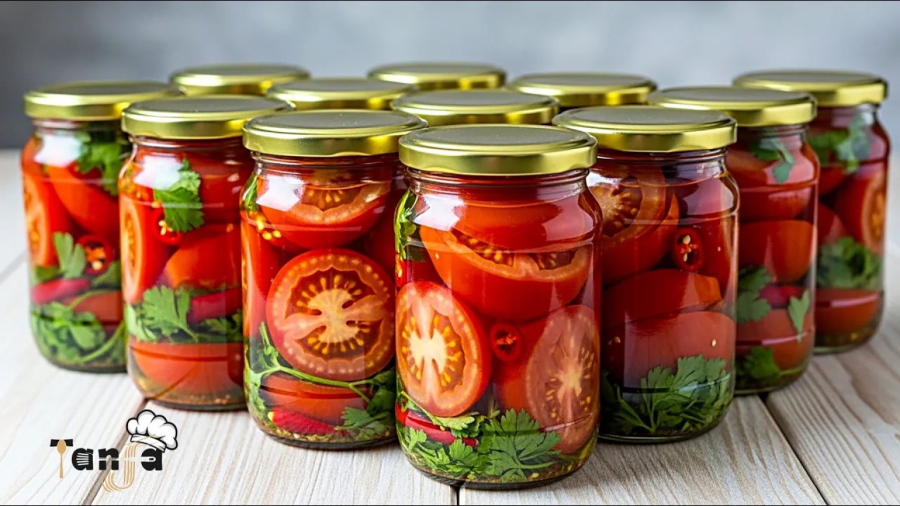 طرز نگهداری گوجه فرنگی تازه در شیشه برای زمستان؛ بدون مواد شیمیایی و نگهدارنده