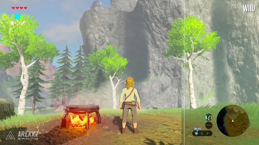 Zelda Breath of the Wild | Nintendo Switch vs. Wii U Full Gameplay Comparison